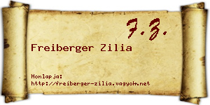 Freiberger Zilia névjegykártya