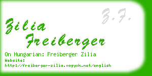 zilia freiberger business card